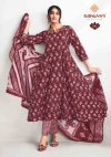 Rashi Vol 3 By Suryajyoti Cotton Printed Anarkali Kurti With Bottom Dupatta Online Wholesale